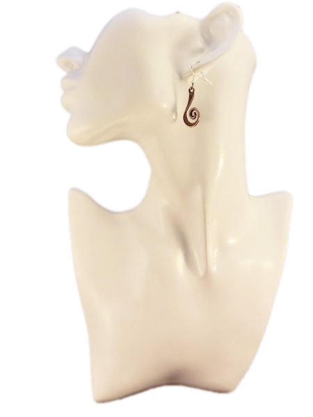 kupferfarben Spiral Ohrringe Vintage Optik Kringel